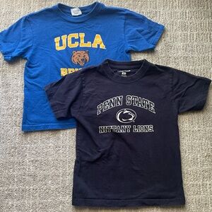UCLA and Penn State Kids Short Sleeve Tees - Blue and Black